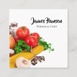 Personlig ost av vegetabilisk design fyrkantigt visitkort