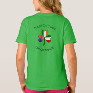 Personlig Österrike Irland USA Shamrock T Shirt