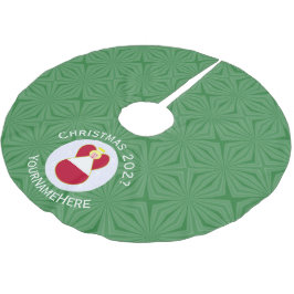 Personlig österrikisk ängel julflagga julgransmatta borstad polyester