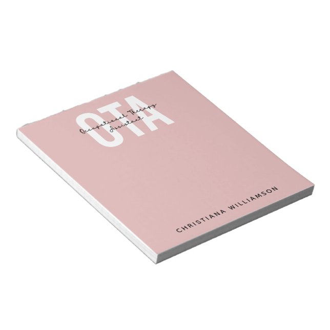 Personlig OTA Assistant för arbetsbehandling Anteckningsblock (Vinklad)