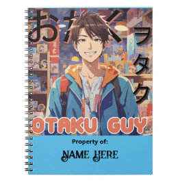 Personlig Otaku Guy Anime Anteckningsbok