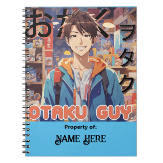 Personlig Otaku Guy Anime Anteckningsbok