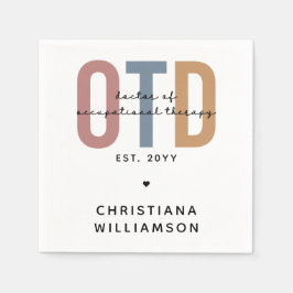 Personlig OTD Doktor vid arbetsbehandling Pappersservett