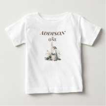 Personlig Otters 1-årsdag Baby T-Shirt