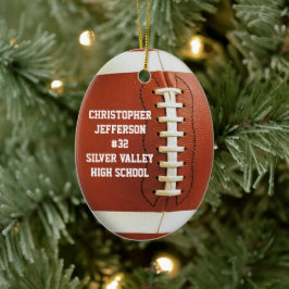 Personlig Oval Football Sports Ornament