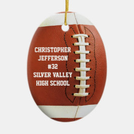 Personlig Oval Football Sports Ornament