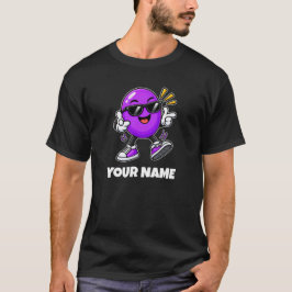 Personlig oval namn & anpassad text t shirt