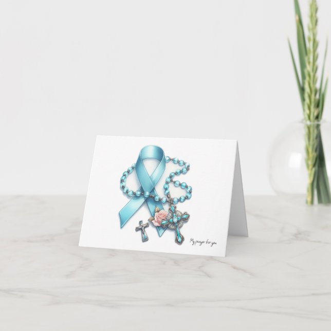 Personlig Ovarian Cancer Prayer Rosary Kort (Framsida)