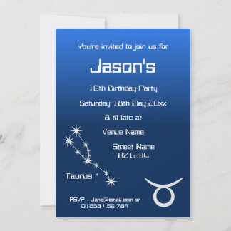 Personlig Oxen Zodiak Galax Festinbjudan Inbjudningar