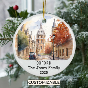 Personlig Oxford Ornament, England Julgransprydnad Keramik