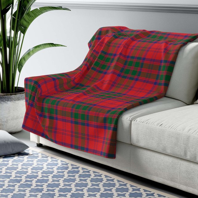 Personlig P Klan Grant Tartan Mönster Fleecefilt (Skapare uppladdad)