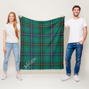 Personlig P Klan Henderson Tartan Namn Fleecefilt