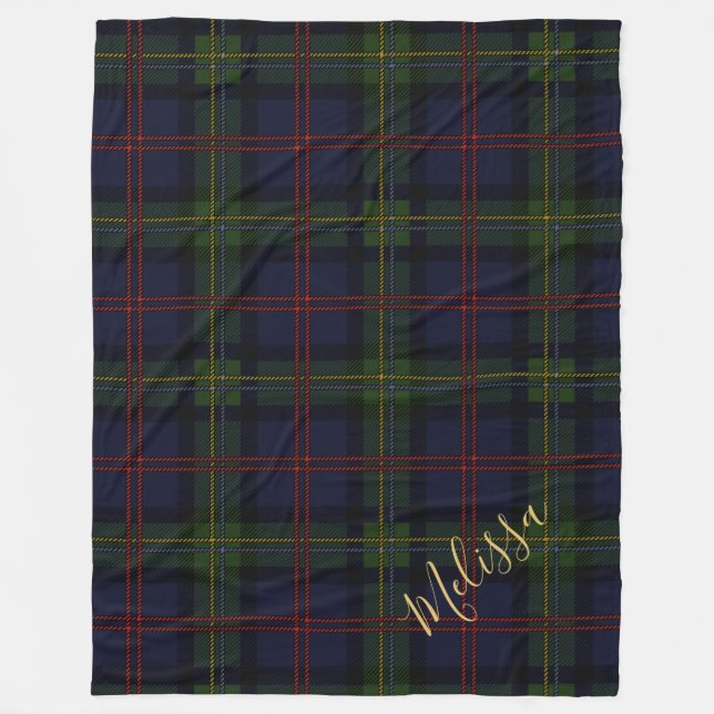 Personlig P Klan Malcolm Tartan Fleecefilt (Framsidan)