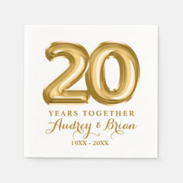 personlig på 20-årsdagen pappersservett
