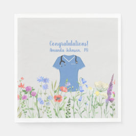 Personlig PA Physician Assistant Blue Scrubs Pappersservett