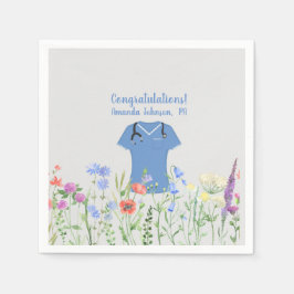 Personlig PA Physician Assistant Blue Scrubs Pappersservett