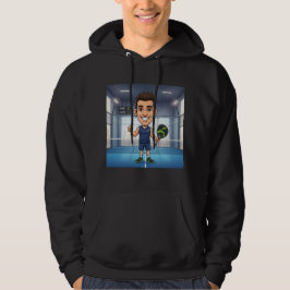 Personlig Paddle-spelare Cartoon Karikatyr Hoodie