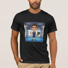 Personlig Paddle-spelare Cartoon Karikatyr T Shirt