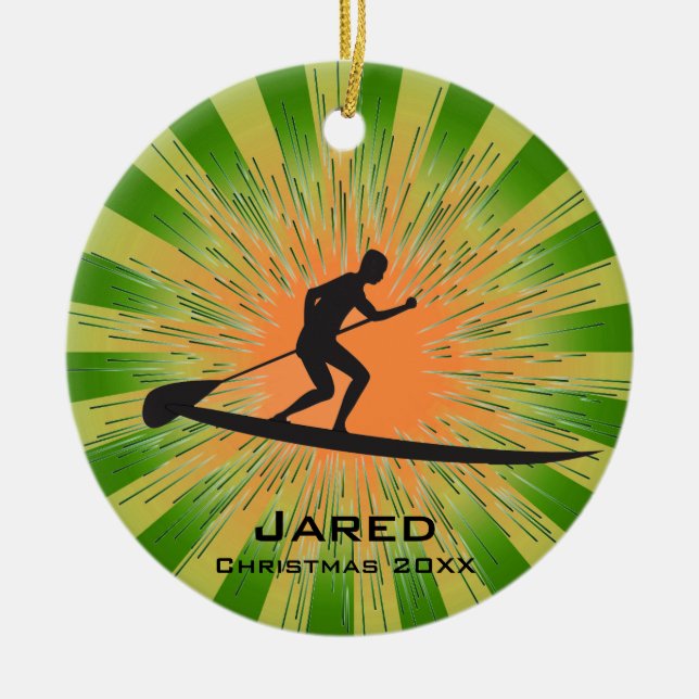 Personlig Paddleboarding Ornament (Framsidan)