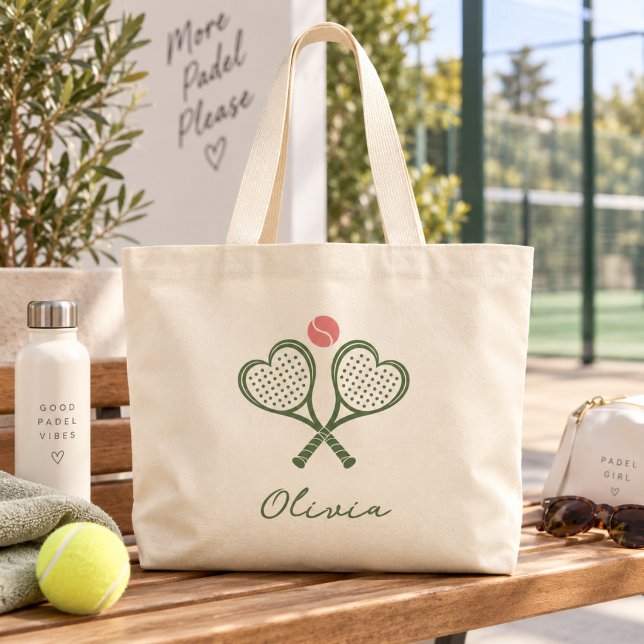 Personlig Padel-handväska med anpassat namn Jumbo Tygkasse (Personalized Padel Tote Bag Custom Name
)