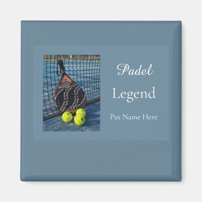 Personlig Padel Legend Present för Honom Magnet (Framsidan)