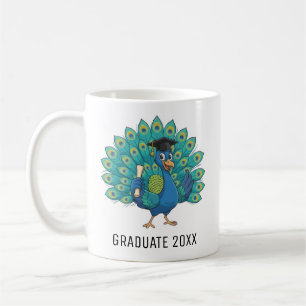 Personlig Påfågel-utexamineringspresent Kaffemugg