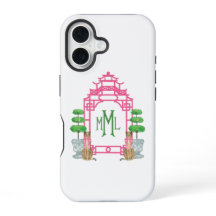 Personlig Pagod Monogram iPhone 16 förstärkt skal