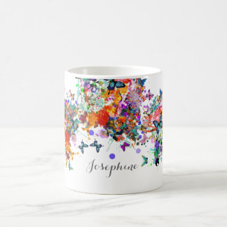 Personlig Paint stänk Butterflies Pop Art Kaffemugg