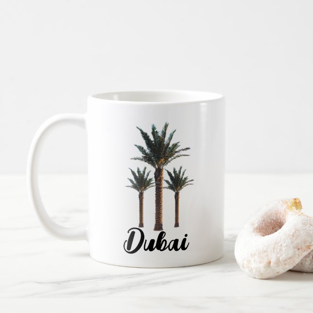 Personlig Palmträd Kaffemugg (Med munk)