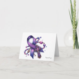 Personlig Pancreatic Cancer Prayer Card Kort