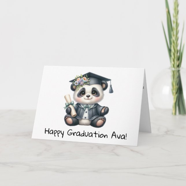 Personlig Panda Bear Kindergarten Studenten Kort (Framsida)
