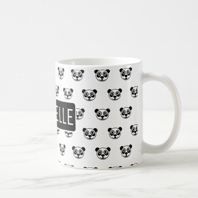 Personlig Panda Björnhuvud Kaffemugg (Höger)