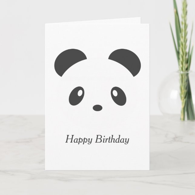 Personlig panda-födelsedagskort kort (Framsida)