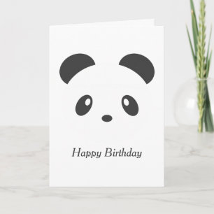 Personlig panda-födelsedagskort kort