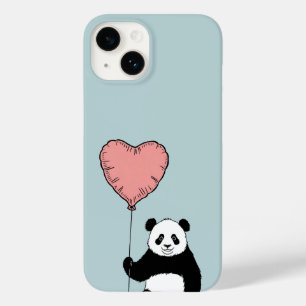 Personlig Panda Holding Heart Balloon - Söt