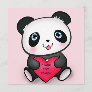 Personlig Panda Inbjudan Card 4 Cute Panda Älskare