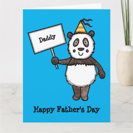 Personlig Panda Party Fars dag-kort Kort