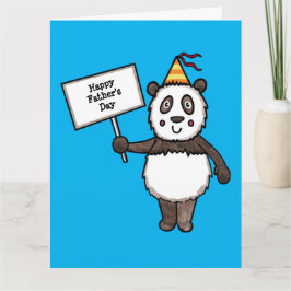 Personlig Panda Party Fars dag-kort Kort
