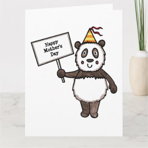 Personlig Panda Party Mors dag-kort Kort