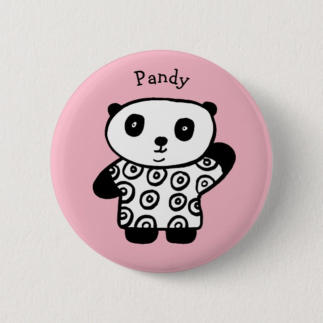 Personlig Pandy Panda Knapp (Framsida)