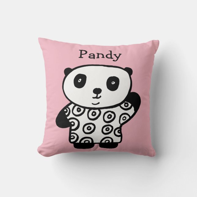 Personlig Pandy Panda Kudde (Framsida)