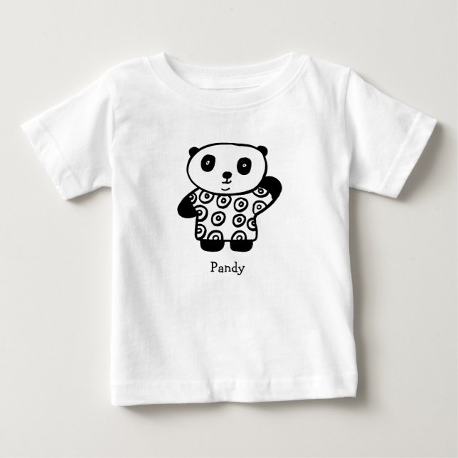 Personlig Pandy Panda Tee Shirt (Framsida)