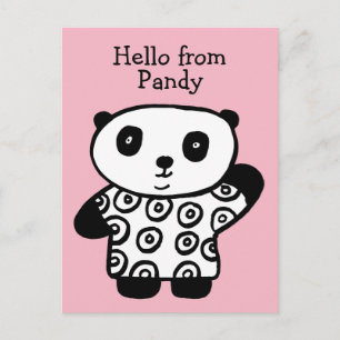 Personlig Pandy Panda Vykort