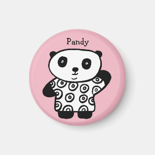 Personlig Pandy Pandabär Magnet