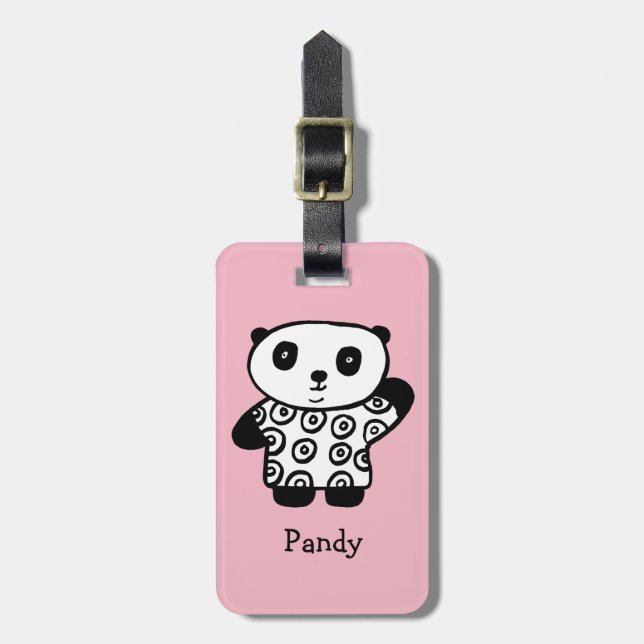 Personlig Pandy Pandan Bagagebricka (Vertikal Framsida)