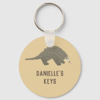 Personlig Pangolin-nyckelkedja