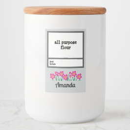 Personlig Pantry Essential Burk Mat Etikett