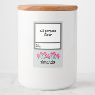 Personlig Pantry Essential Burk Mat Etikett