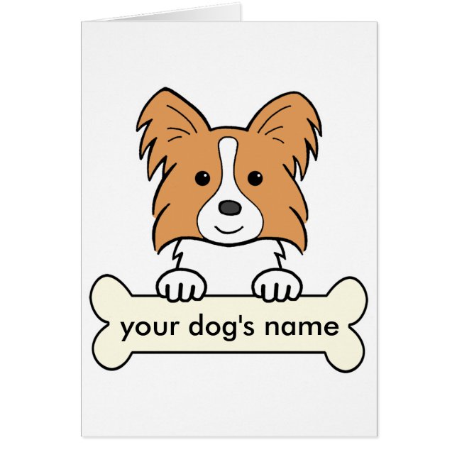 Personlig Papillon Hälsningskort (Framsidan)