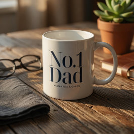 Personlig Pappa #1 | Anpassat Namn Fars Dag Kaffemugg